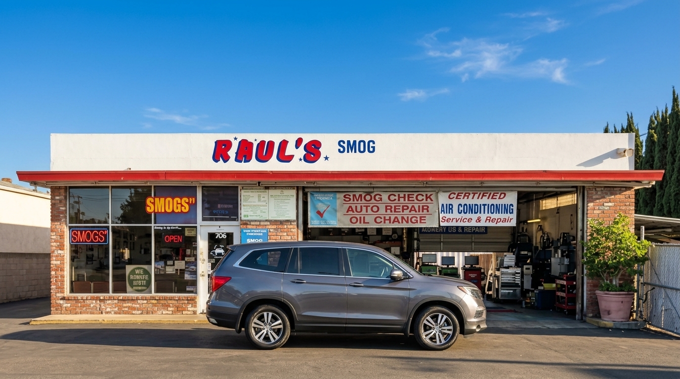 Raul's Smog storefront at 706 W. Harvard Blvd in Santa Paula